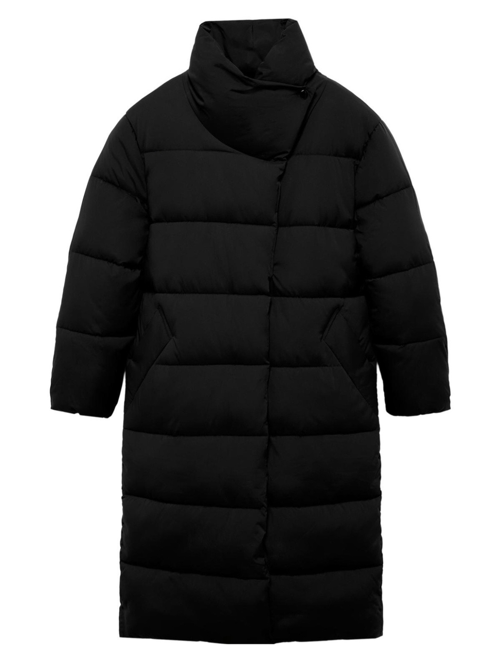 Zara Long Water Repellent Windproof Wrap-Neck Anorak
